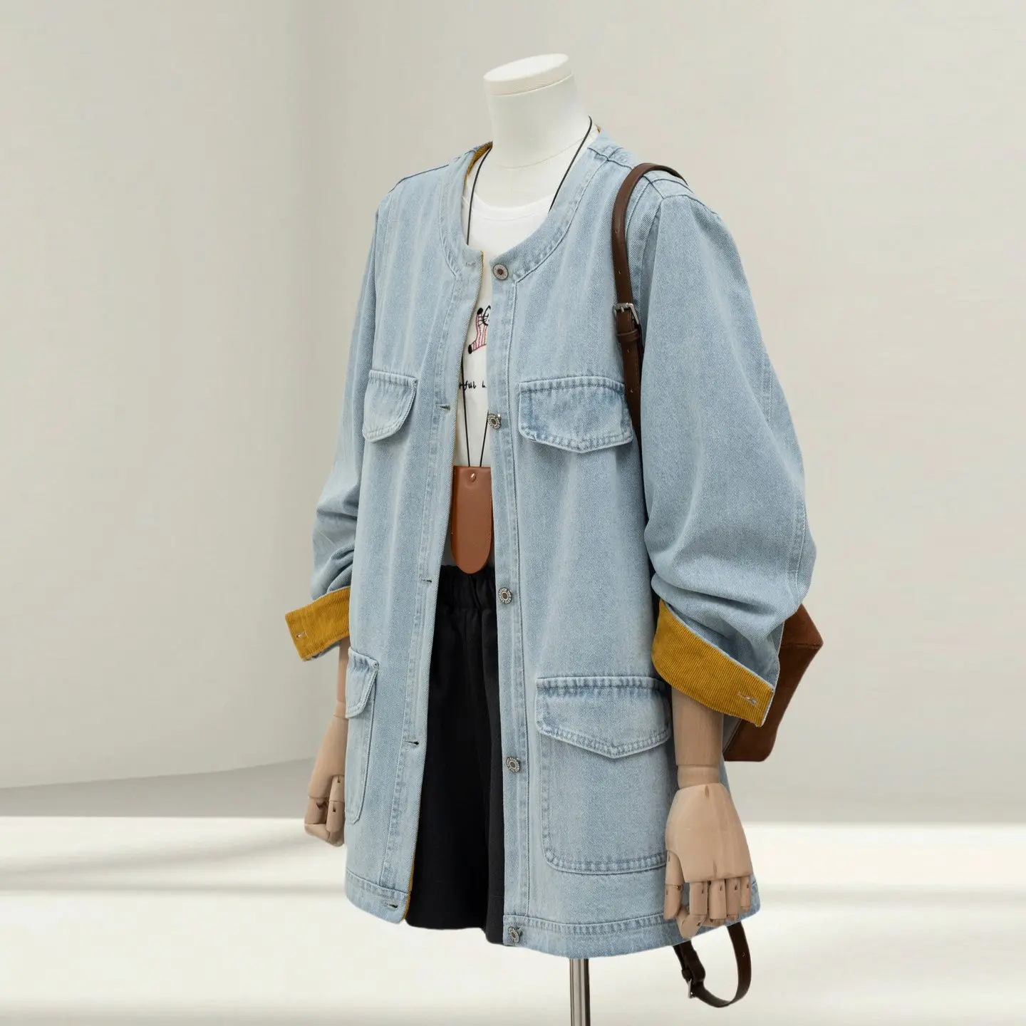 2026 Spring and Autumn Women's Denim Jacket Loose Jacket
2026 Spring and Autumn Women's Denim Jacket Loose Jacket