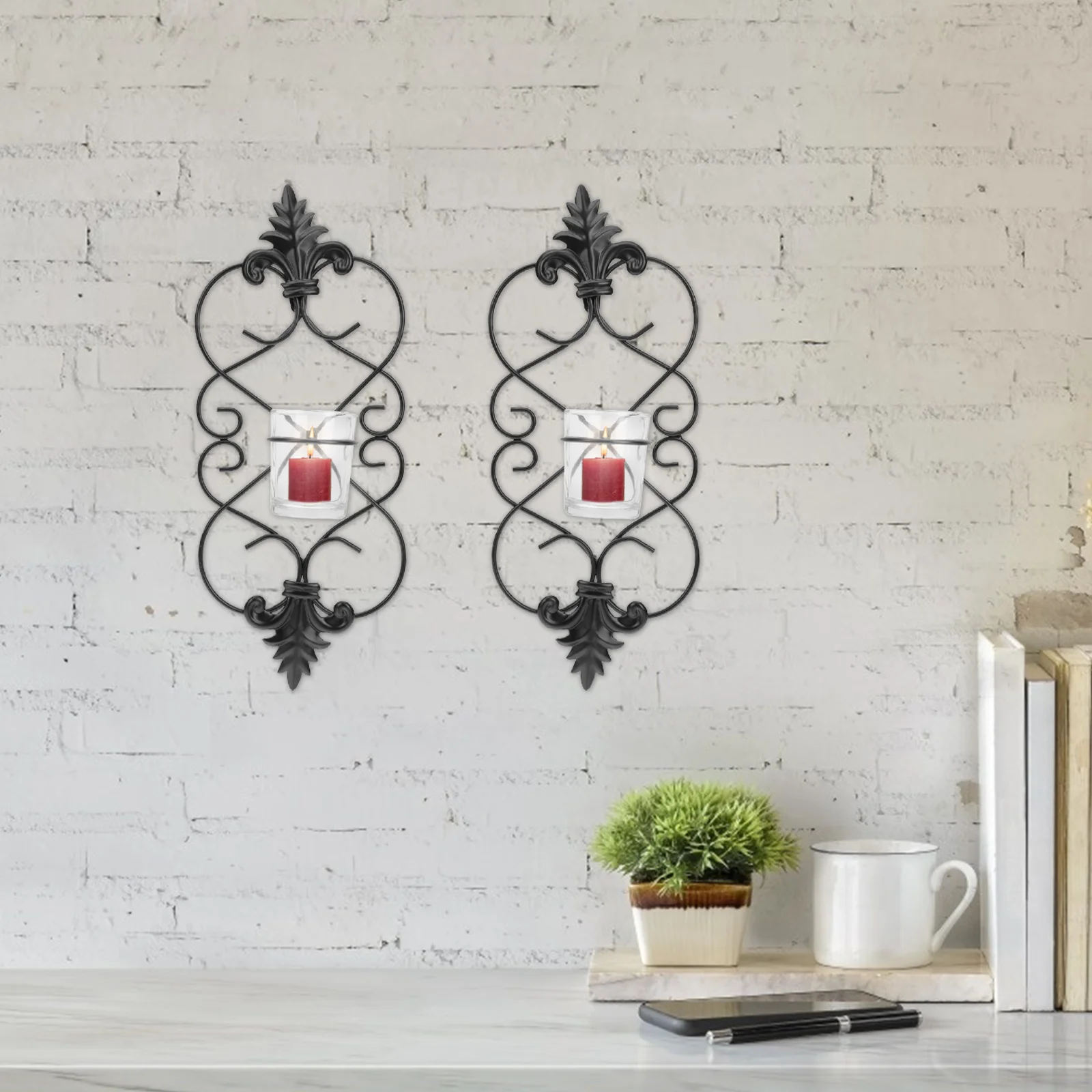 1pc Wall-Mounted Candleholder Iron Hanging Candlestick For Home Decor Stylish Holder Shelf Romantic Decorative Rack
1pc Wall-Mounted Candleholder Iron Hanging Candlestick For Home Decor Stylish Holder Shelf Romantic Decorative Rack