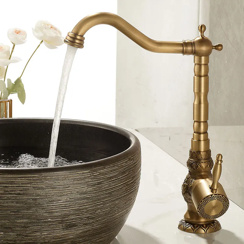 All-copper European antique retro faucet hot and cold bathroom cabinet hand wash basin vegetable table can be rotated
All-copper European antique retro faucet hot and cold bathroom cabinet hand wash basin vegetable table can be rotated