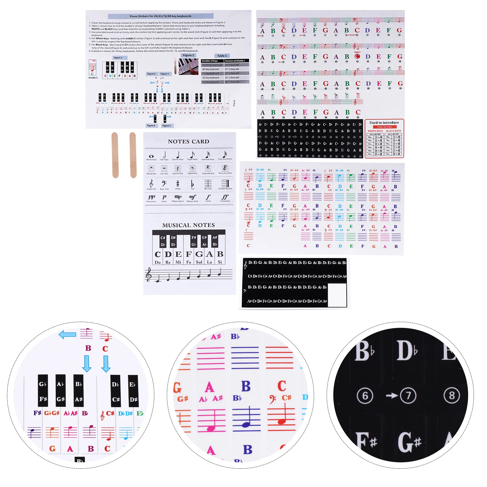 Keyboard Transparent Removable Beginner Learning Stickers for Kids Piano Accessories Transparent Piano Stickers Educational
Keyboard Transparent Removable Beginner Learning Stickers for Kids Piano Accessories Transparent Piano Stickers Educational