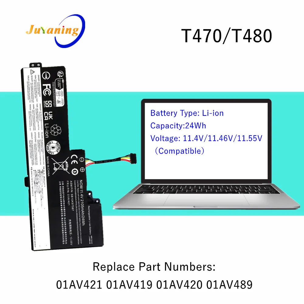 01AV421 Аккумулятор для ноутбука Lenovo ThinkPad T480 T470 A485 A475 TP25 01AV419 01AV420 01AV489 SB10K97576 SB10K97577 SB10K97578 
01AV421 Аккумулятор для ноутбука Lenovo ThinkPad T480 T470 A485 A475 TP25 01AV419 01AV420 01AV489 SB10K97576 SB10K97577 SB10K97578