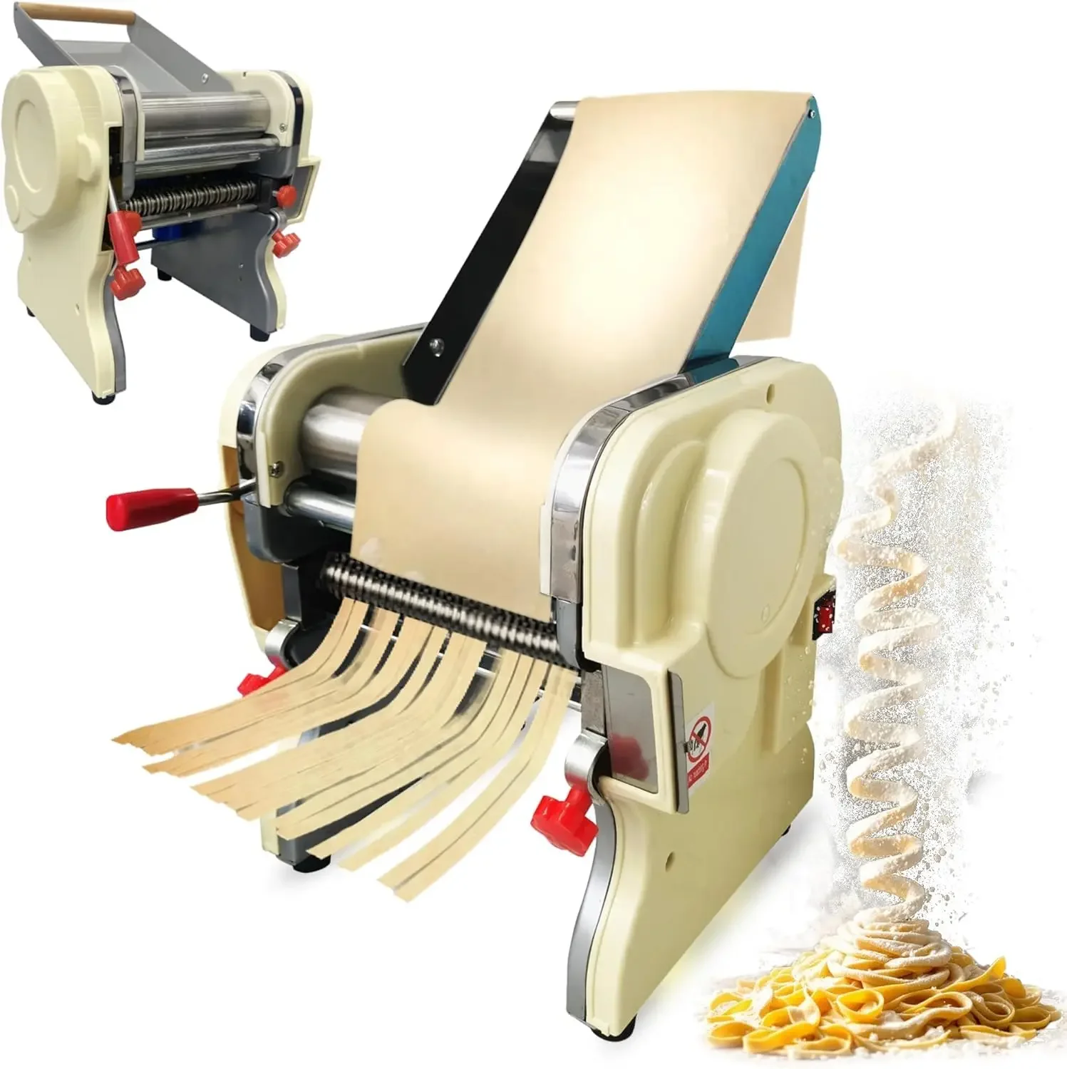 Commercial Electric Pasta Maker, Noodle Maker Machine, Pasta Dough Press Roller Stainless Steel, 550W Automatic Pasta Machine fo
Commercial Electric Pasta Maker, Noodle Maker Machine, Pasta Dough Press Roller Stainless Steel, 550W Automatic Pasta Machine fo