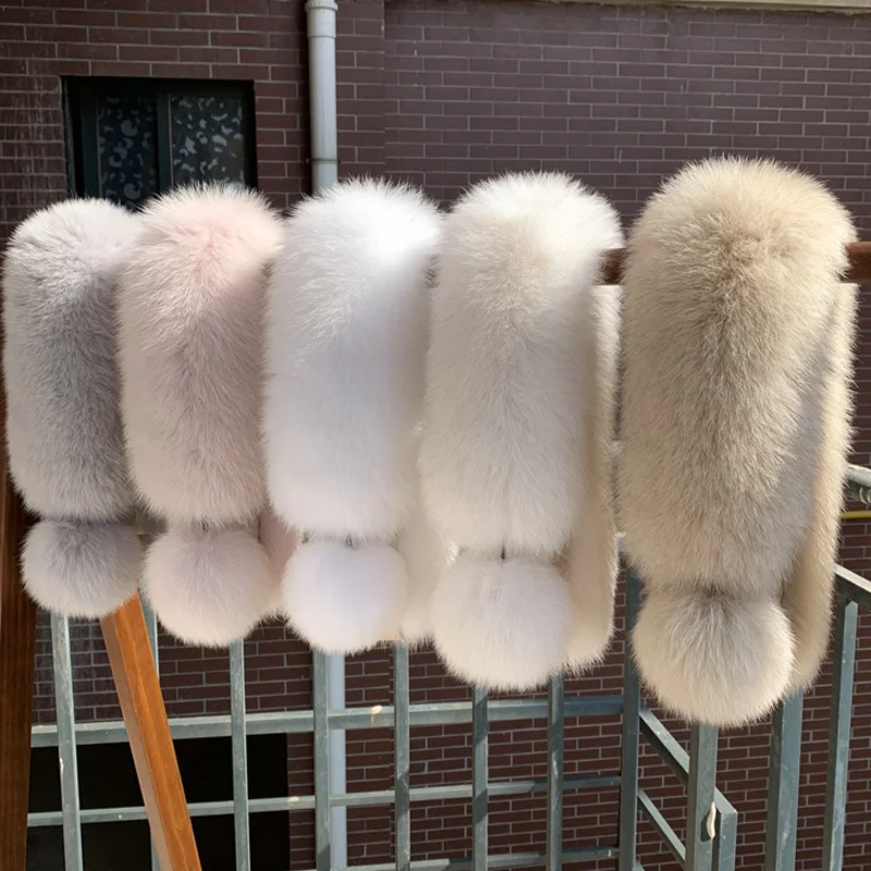 Winter Fox Fur Scarf With Fur Ball Female Genuine Fur Collar Neck Warmer Thick Soft Fur Scarf Shawl Natural Fur Gray Collar
Winter Fox Fur Scarf With Fur Ball Female Genuine Fur Collar Neck Warmer Thick Soft Fur Scarf Shawl Natural Fur Gray Collar