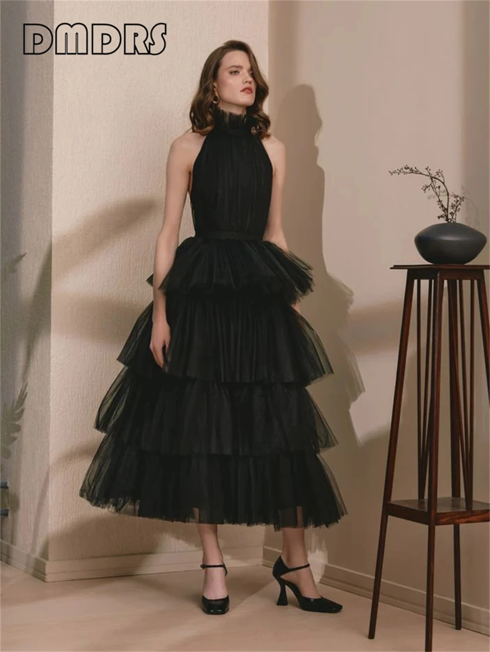 Tiered Little Black Dress For Women Sexy Halter Backless Women Prom Dress Sleeveless A Line Long Evening Formal Gown
Tiered Little Black Dress For Women Sexy Halter Backless Women Prom Dress Sleeveless A Line Long Evening Formal Gown