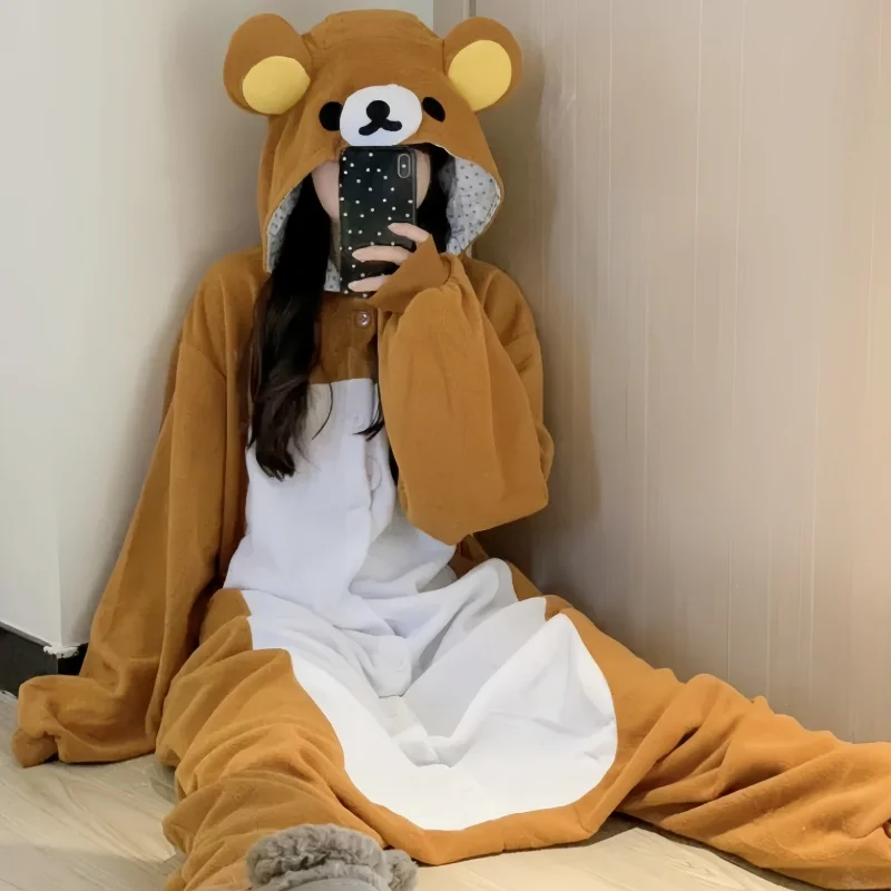 Japanese Cute Cartoon Character Rilakkuma Kigurumi Bear Sister Adult Anime Jumpsuit Pajamas Kawaii Anime Plush Pajamas
Japanese Cute Cartoon Character Rilakkuma Kigurumi Bear Sister Adult Anime Jumpsuit Pajamas Kawaii Anime Plush Pajamas