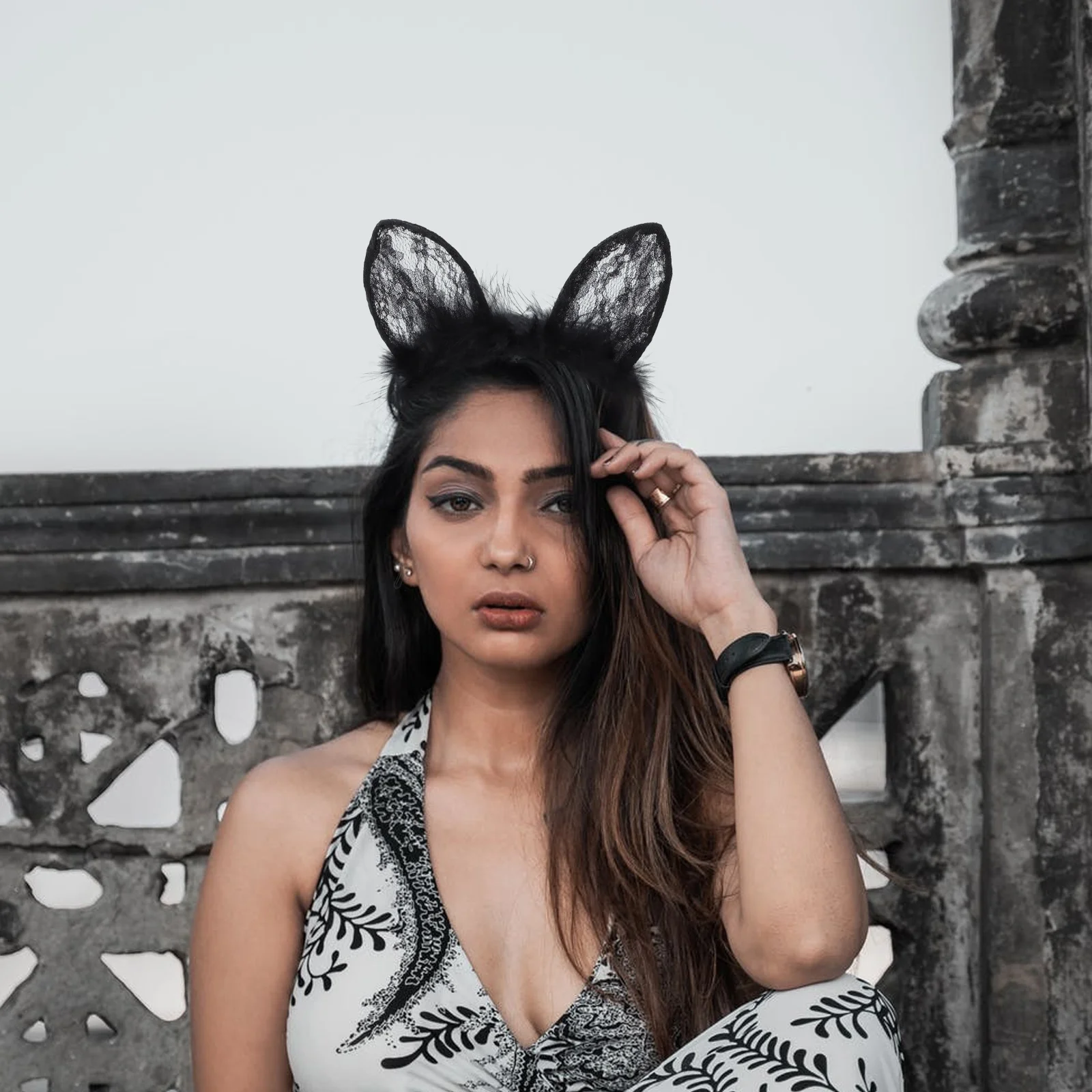 2pcs Headband Lightweight Hairband Halloween Rabbit Ear Hoops Festival Headdress Prop Cosplay Wear for Women Lace
2pcs Headband Lightweight Hairband Halloween Rabbit Ear Hoops Festival Headdress Prop Cosplay Wear for Women Lace