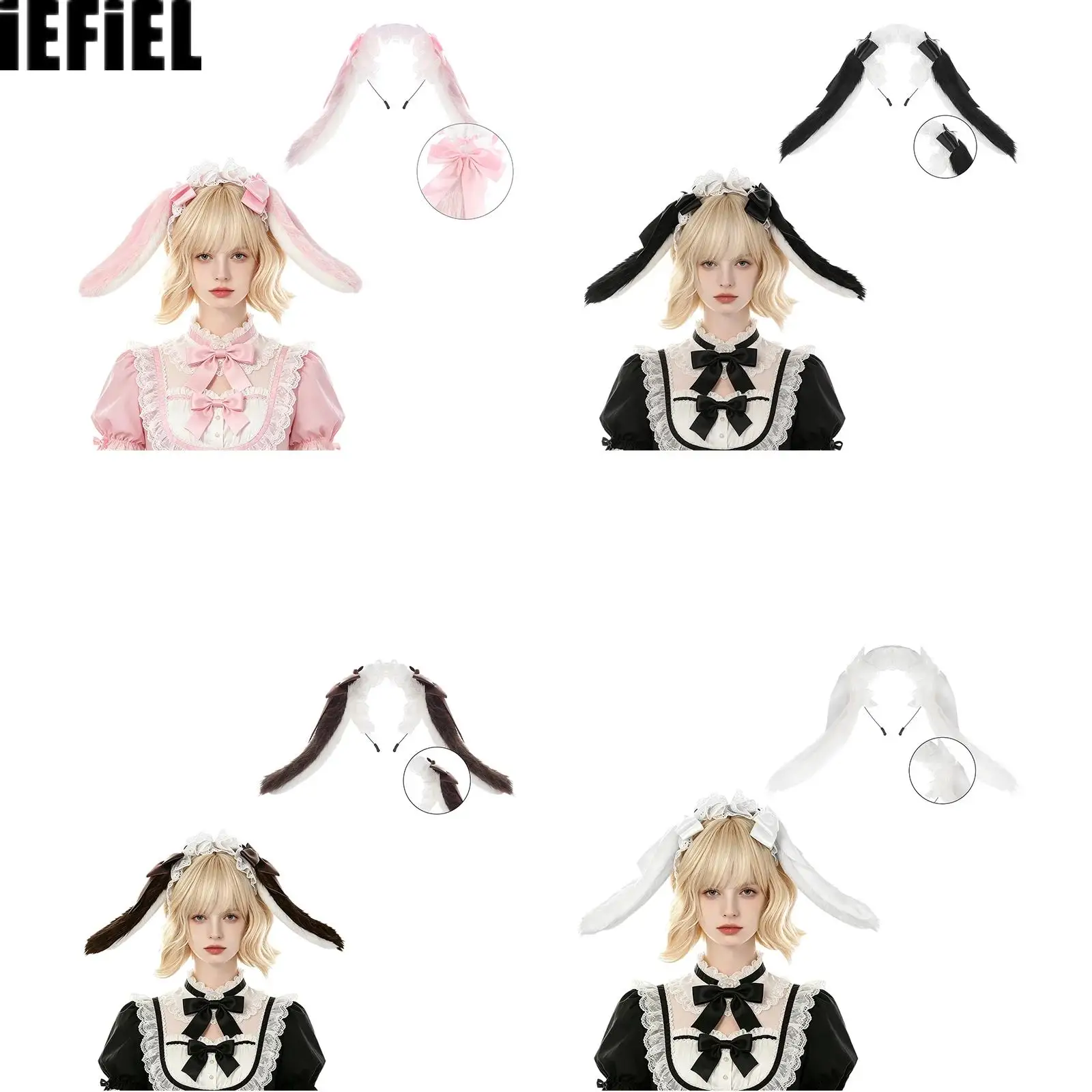 Lolita Cosplay Prop Faux Fur Rabbit Ears Headwear Bowknot Lace Trim Hair Hoop Halloween Performance Accessory Prop
Lolita Cosplay Prop Faux Fur Rabbit Ears Headwear Bowknot Lace Trim Hair Hoop Halloween Performance Accessory Prop