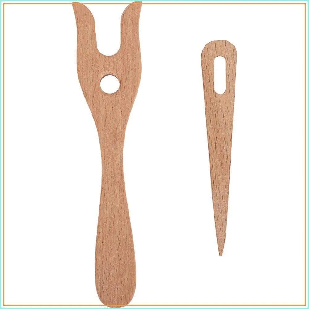 Lucet Fork, Knitting Fork, 2 Pack Knitting Fork & Eye Weaving Needles Kit, Wooden Weaving Tools for Bracelet Necklace Braided DIY
Lucet Fork, Knitting Fork, 2 Pack Knitting Fork & Eye Weaving Needles Kit, Wooden Weaving Tools for Bracelet Necklace Braided DIY