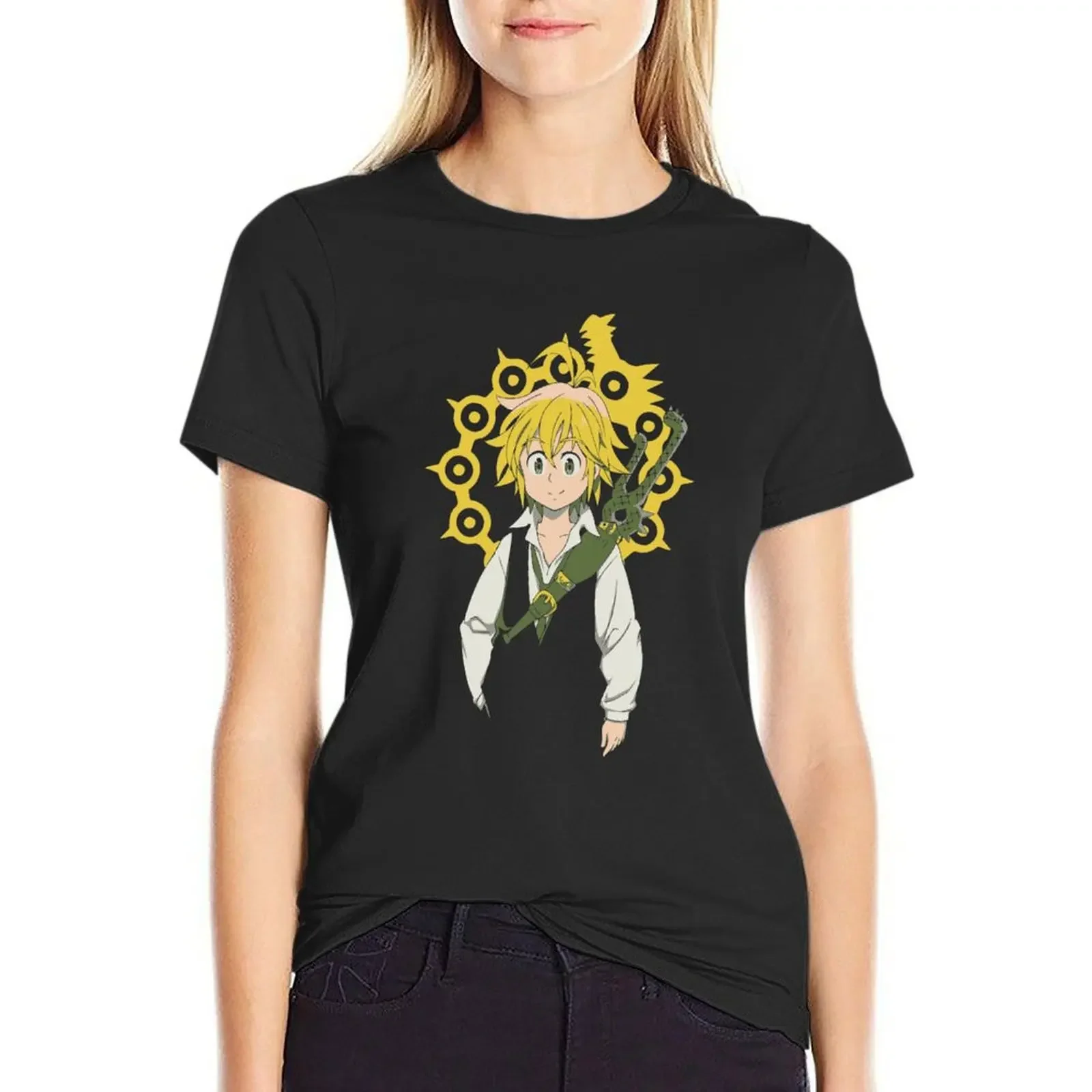 Meliodas T-Shirt kawaii clothes Blouse Aesthetic clothing graphics t shirts for Women loose fit
Meliodas T-Shirt kawaii clothes Blouse Aesthetic clothing graphics t shirts for Women loose fit