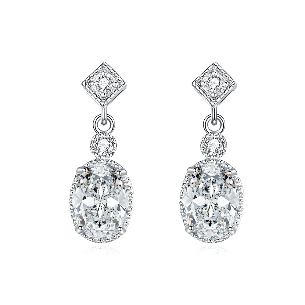 5*7mm 2ct Moissanite Earrings S925 Sterling silver Ear Studs for Woman Birthday Party Jewelry Gift
5*7mm 2ct Moissanite Earrings S925 Sterling silver Ear Studs for Woman Birthday Party Jewelry Gift