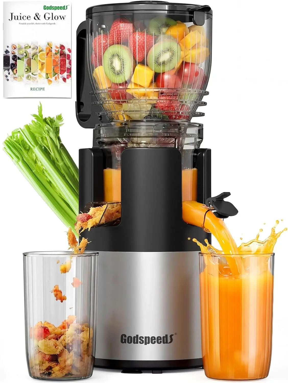 Large Feed Chute Cold Press Juicer for Fruits & Vegetables, High Juice Yield, Easy to Clean
Large Feed Chute Cold Press Juicer for Fruits & Vegetables, High Juice Yield, Easy to Clean