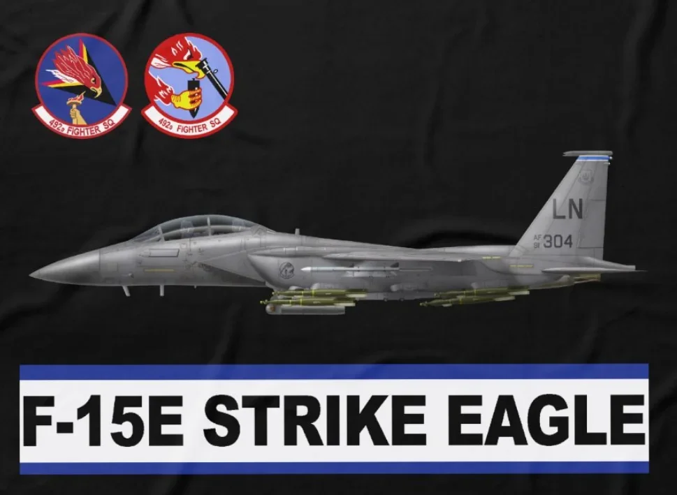 F-15E Strike Eagle 492nd Fighter Squadron T-Shirt 100% Cotton O-Neck Summer Short Sleeve Casual Mens T-shirt Size S-3XL
F-15E Strike Eagle 492nd Fighter Squadron T-Shirt 100% Cotton O-Neck Summer Short Sleeve Casual Mens T-shirt Size S-3XL