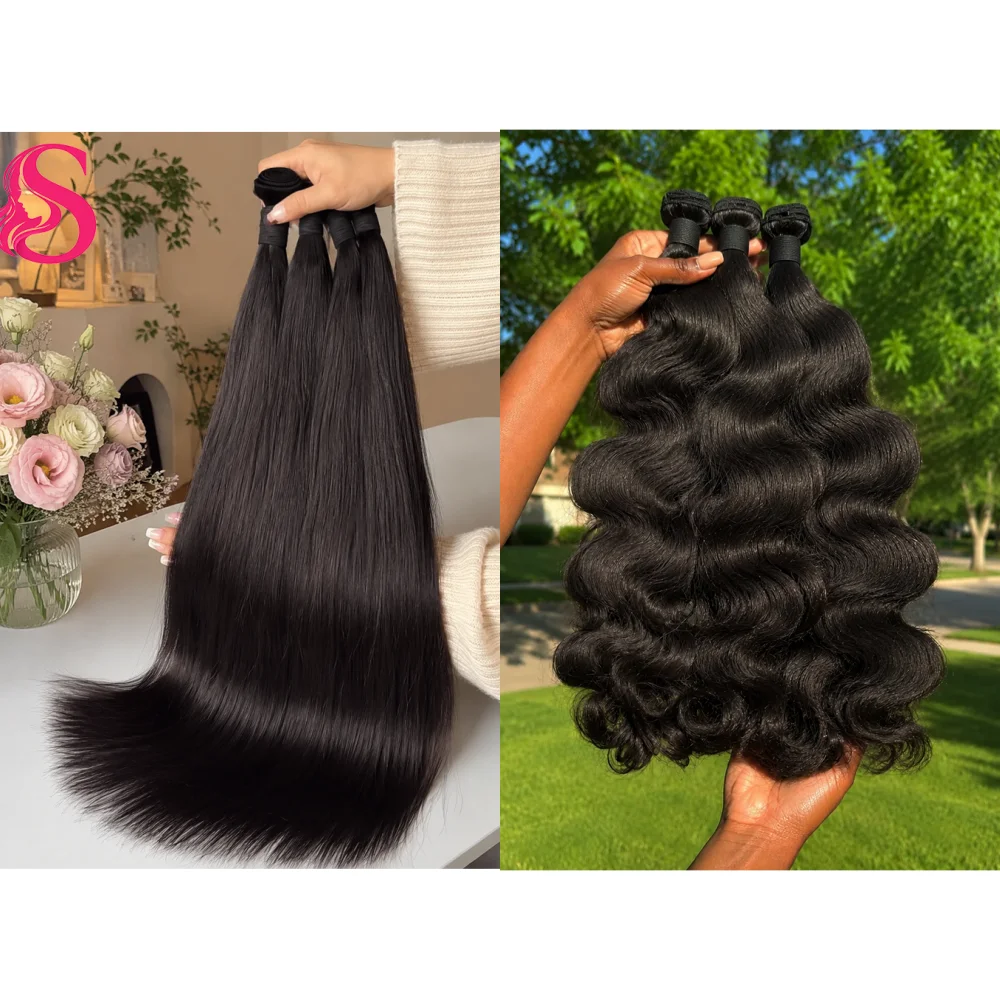 Smilegirl Raw Indian Straight Human Hair Bundles 100% Virgin Unprocessed Hair Weft Silky Natural Black Body Wave Hair Extensions For Black Women
Smilegirl Raw Indian Straight Human Hair Bundles 100% Virgin Unprocessed Hair Weft Silky Natural Black Body Wave Hair Extensions For Black Women