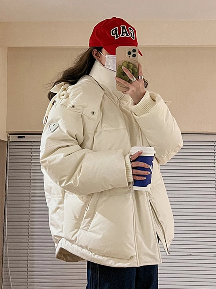 Korean Women Loose Parkas Winter Thicken Hooded Cotton Padded Coat Snow Wear Warm Windbreaker Oversized Casual Chaqueta
Korean Women Loose Parkas Winter Thicken Hooded Cotton Padded Coat Snow Wear Warm Windbreaker Oversized Casual Chaqueta
