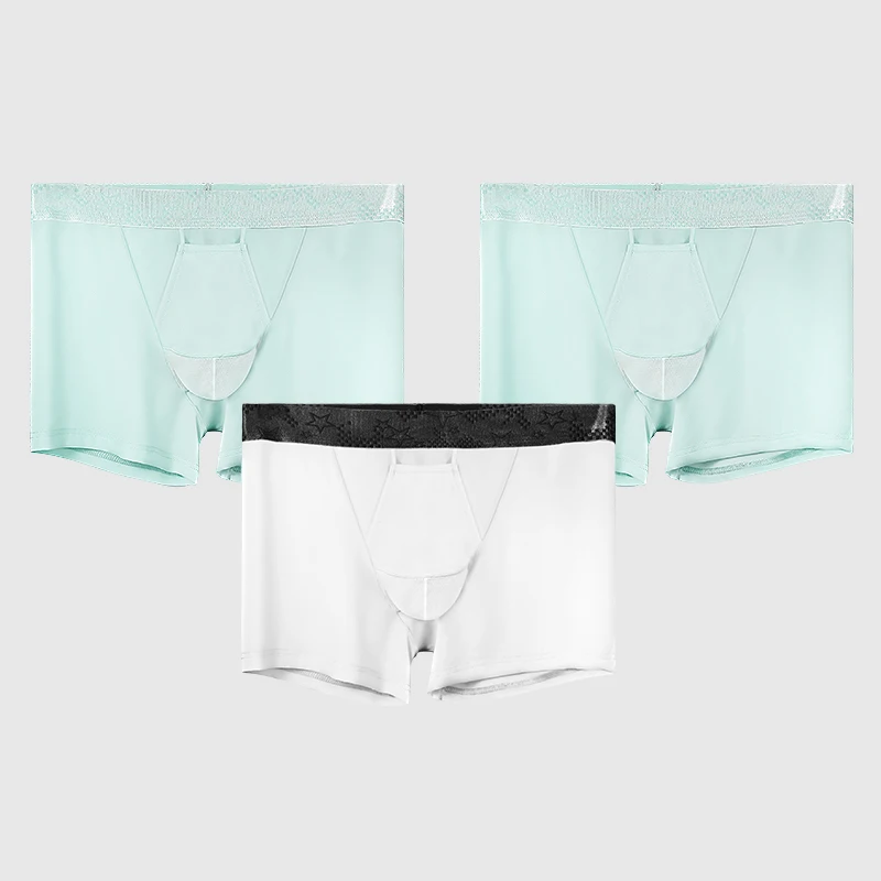 3 шт., мужские трусы-боксеры из ледяного шелка, летние тонкие шорты-боксеры из мошонки с разрезом и варикозным расширением
3 шт., мужские трусы-боксеры из ледяного шелка, летние тонкие шорты-боксеры из мошонки с разрезом и варикозным расширением
