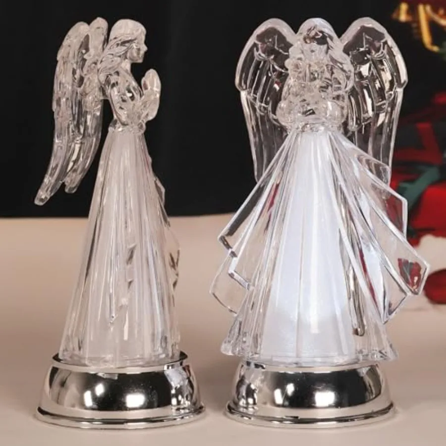 Light up Christmas Angels Figurines with 6-Hour Timer Battery-Operated Snow Globe Decor 2-Pack Glitter Angel Lamps for Holiday
Light up Christmas Angels Figurines with 6-Hour Timer Battery-Operated Snow Globe Decor 2-Pack Glitter Angel Lamps for Holiday
