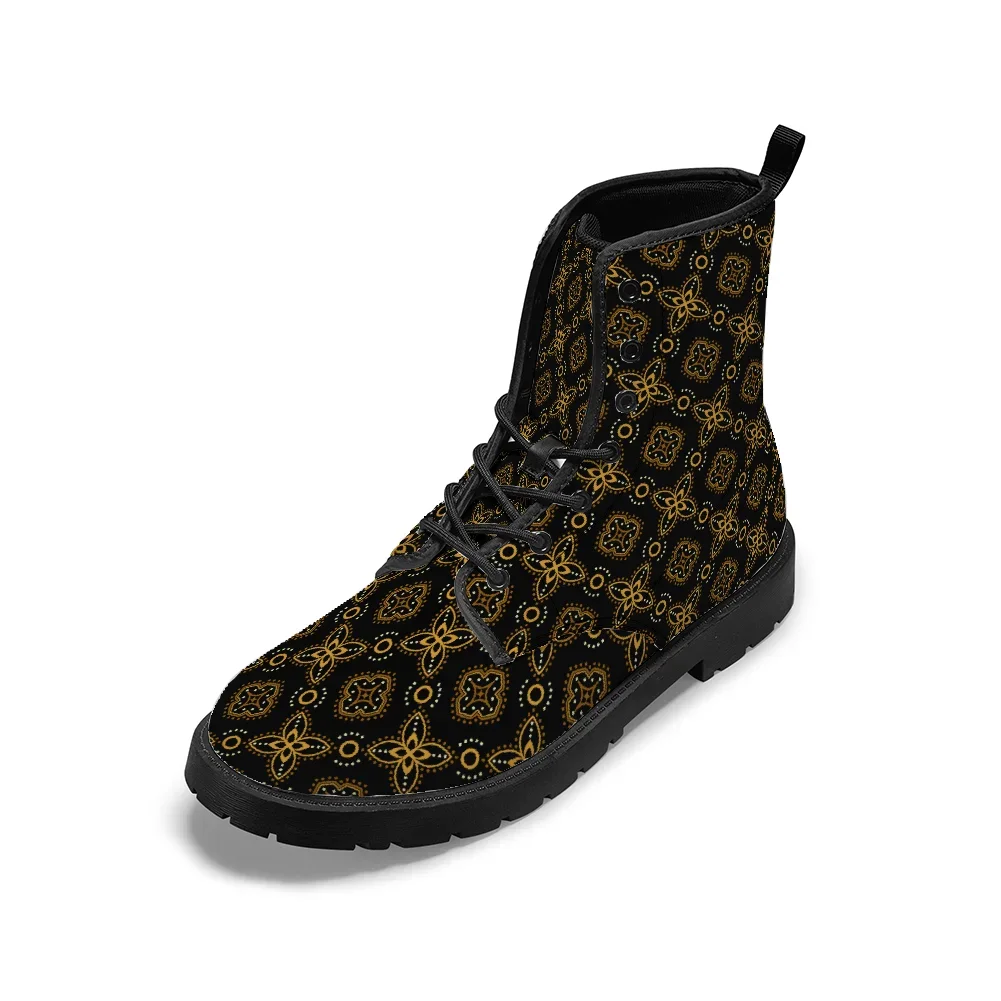 Dark gold plaid mid-calf boots trendy autumn and winter boots for men and women
Dark gold plaid mid-calf boots trendy autumn and winter boots for men and women