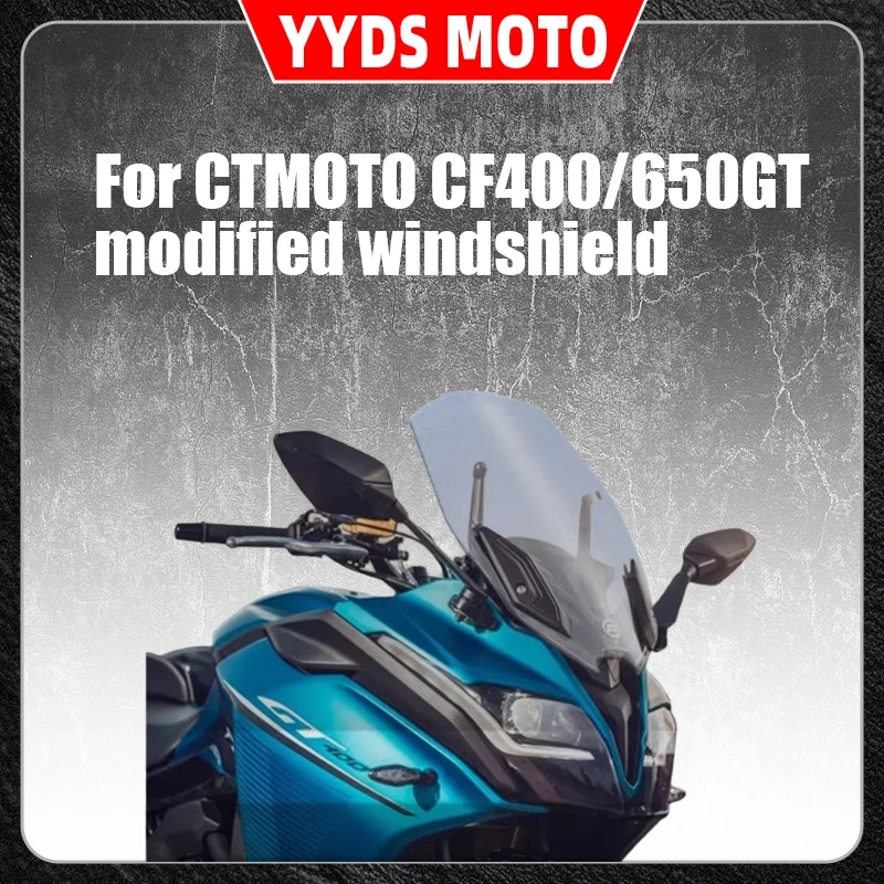 For CTMOTO CF400/650GT modified windshield, raised front gear, widened windshield
For CTMOTO CF400/650GT modified windshield, raised front gear, widened windshield