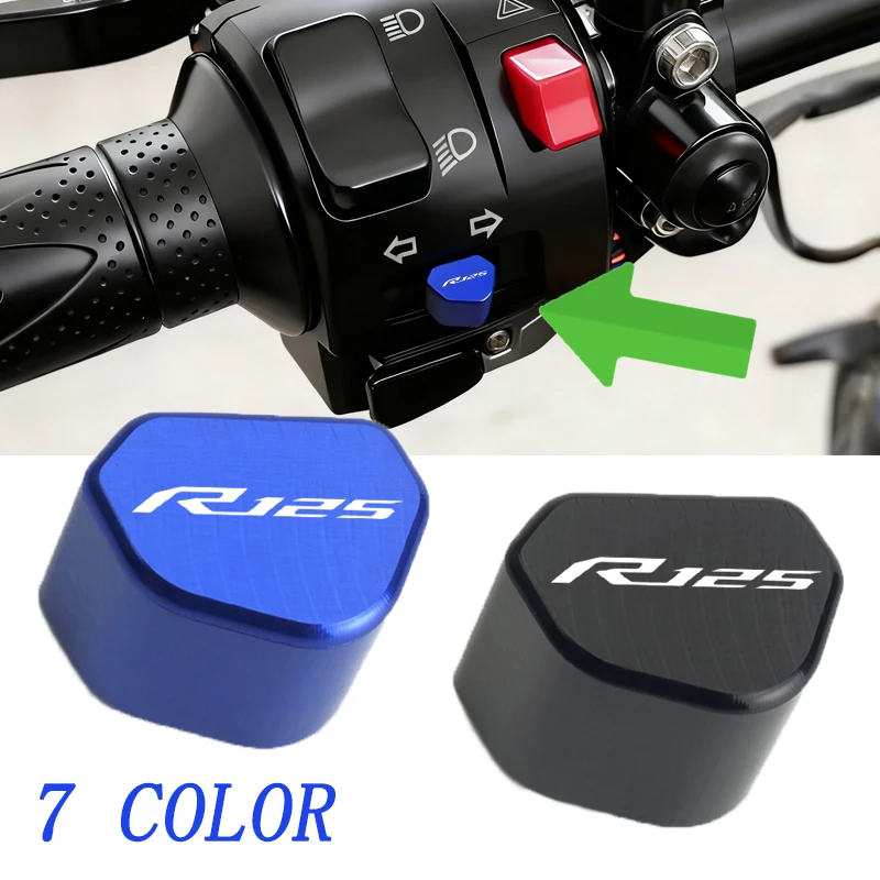 CNC Aluminum Motorcycle Button Turn Signal Switch Key Cap FOR YAMAHA R125 r125 YZF R 125 Replacement parts Accessories
CNC Aluminum Motorcycle Button Turn Signal Switch Key Cap FOR YAMAHA R125 r125 YZF R 125 Replacement parts Accessories