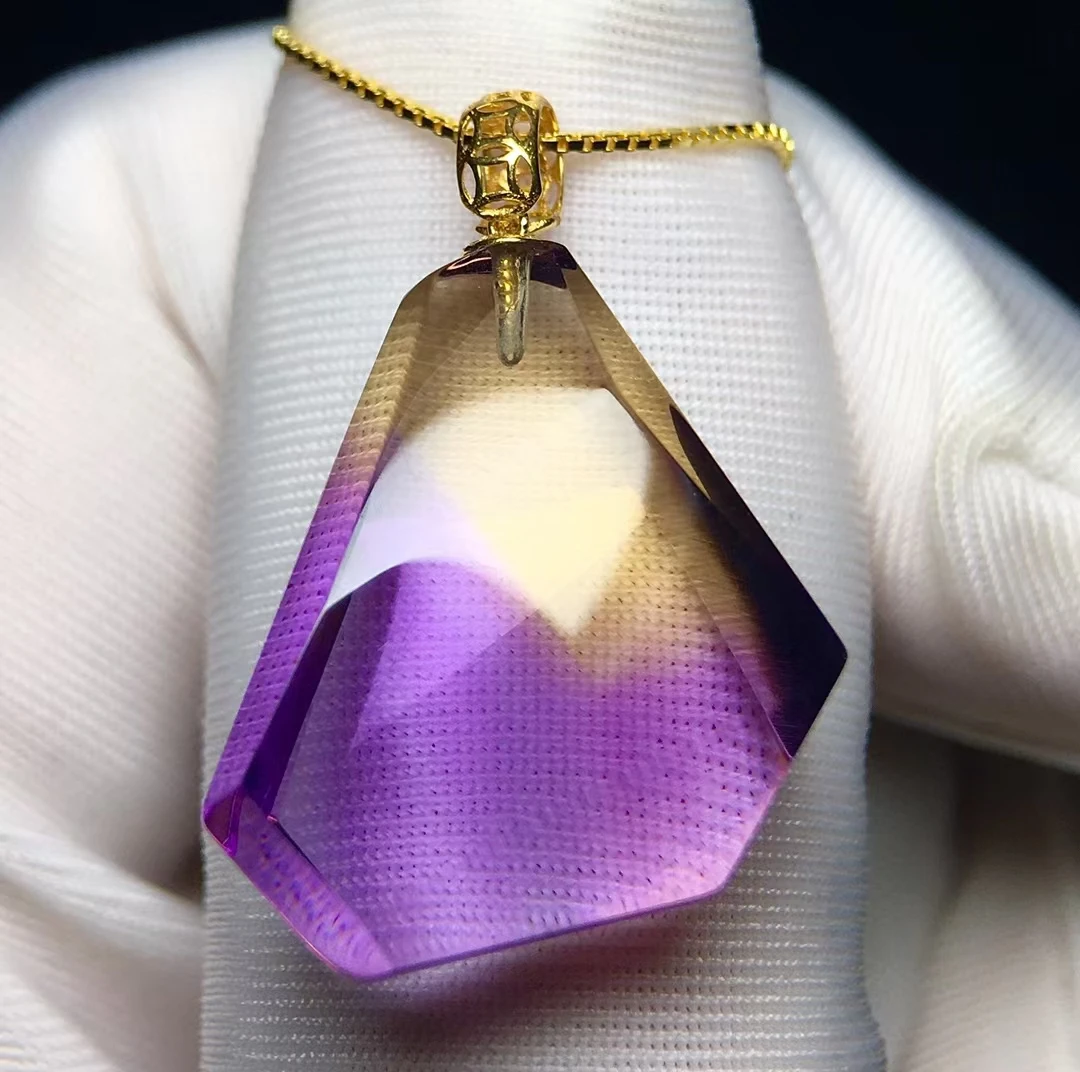 Natural Purple Ametrine Quartz Pendant 21/18.2/8.5mm Faceted Bead Amethyst Citrine Jewelry Women Men Necklace Brazil AAAAAA
Natural Purple Ametrine Quartz Pendant 21/18.2/8.5mm Faceted Bead Amethyst Citrine Jewelry Women Men Necklace Brazil AAAAAA