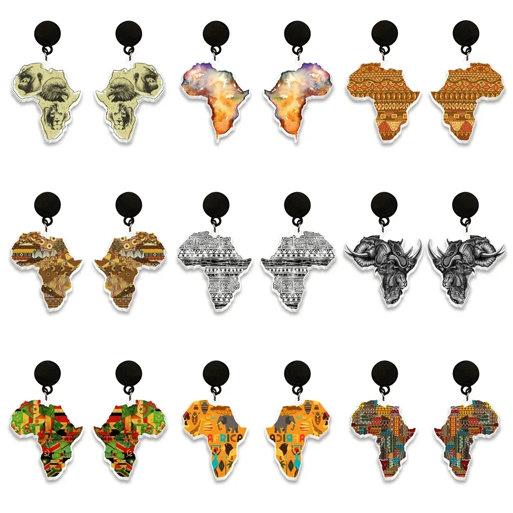 Black Planar Stud Earrings Drop Earrings African Style Print Pattern Earrings
Black Planar Stud Earrings Drop Earrings African Style Print Pattern Earrings