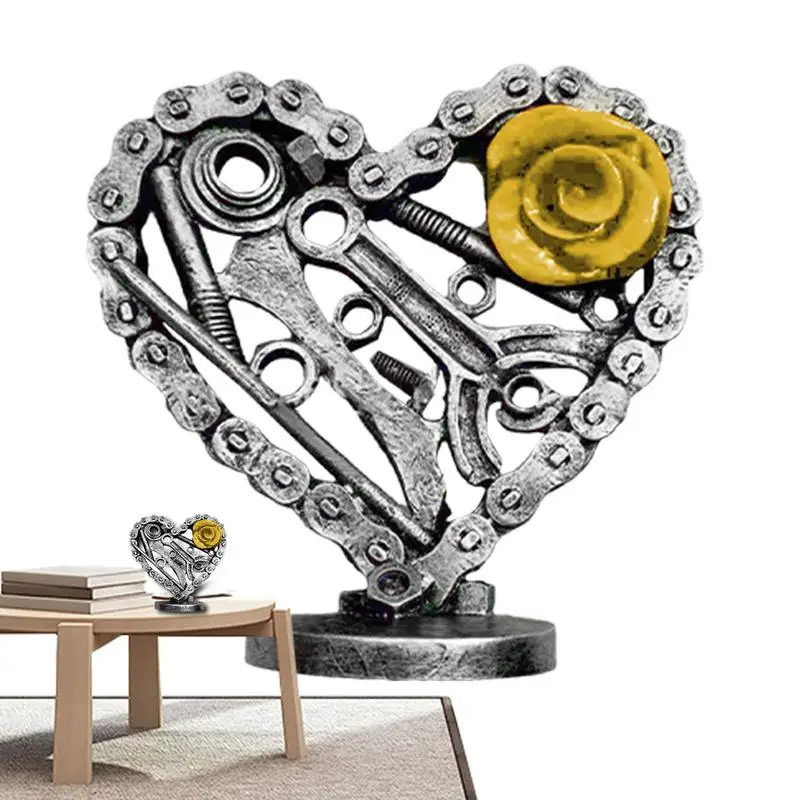 Eternal Heart Sculpture Eternal Heart Statue Resin Ornaments Vintage Chain Creative Desktop Decorations For Bedroom Living Room
Eternal Heart Sculpture Eternal Heart Statue Resin Ornaments Vintage Chain Creative Desktop Decorations For Bedroom Living Room