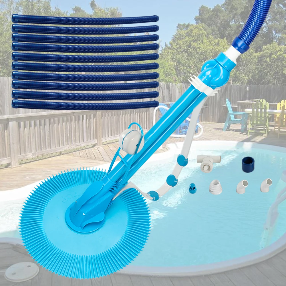 Auto Swimming Pool Cleaner with 10pcs Durable Hose Blue
Auto Swimming Pool Cleaner with 10pcs Durable Hose Blue