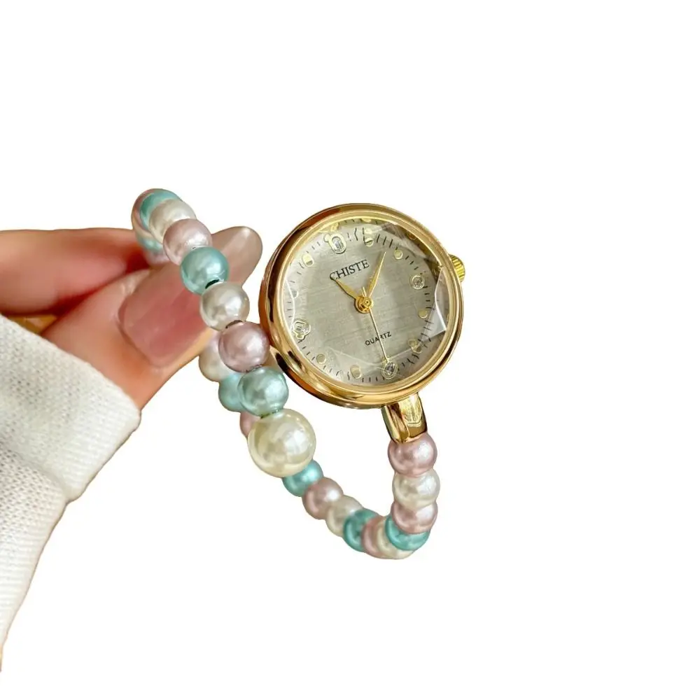 Fashion Rainbow Pearls Bracelet Watch Elegant Adjustable Ladies Watch Gift Luxury Wristwatch for Women
Fashion Rainbow Pearls Bracelet Watch Elegant Adjustable Ladies Watch Gift Luxury Wristwatch for Women