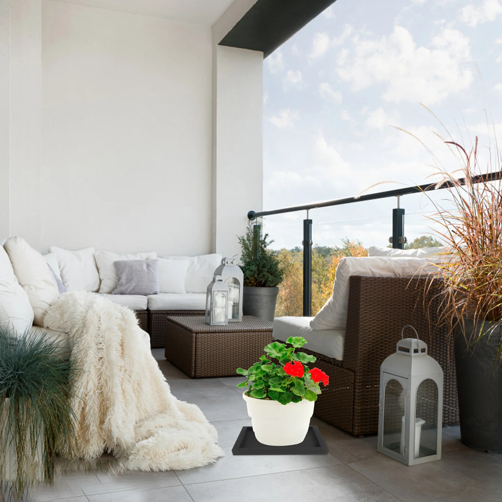 Thickened Plastic Flowerpot Tray Square Potted Plate Leakproof Anti-Slip Garden Tray For Home Indoor Balcony Black 20X20Cm
Thickened Plastic Flowerpot Tray Square Potted Plate Leakproof Anti-Slip Garden Tray For Home Indoor Balcony Black 20X20Cm