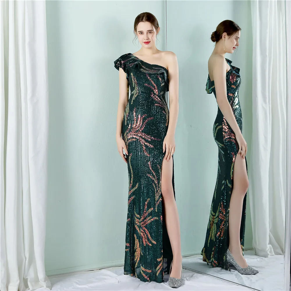 One Shoulder Split Sequined Mermaid Evening Dresses Bridesmaid Prom Wedding Party Robe Re Soirée Femme Robe De Soirée Se Mariage
One Shoulder Split Sequined Mermaid Evening Dresses Bridesmaid Prom Wedding Party Robe Re Soirée Femme Robe De Soirée Se Mariage