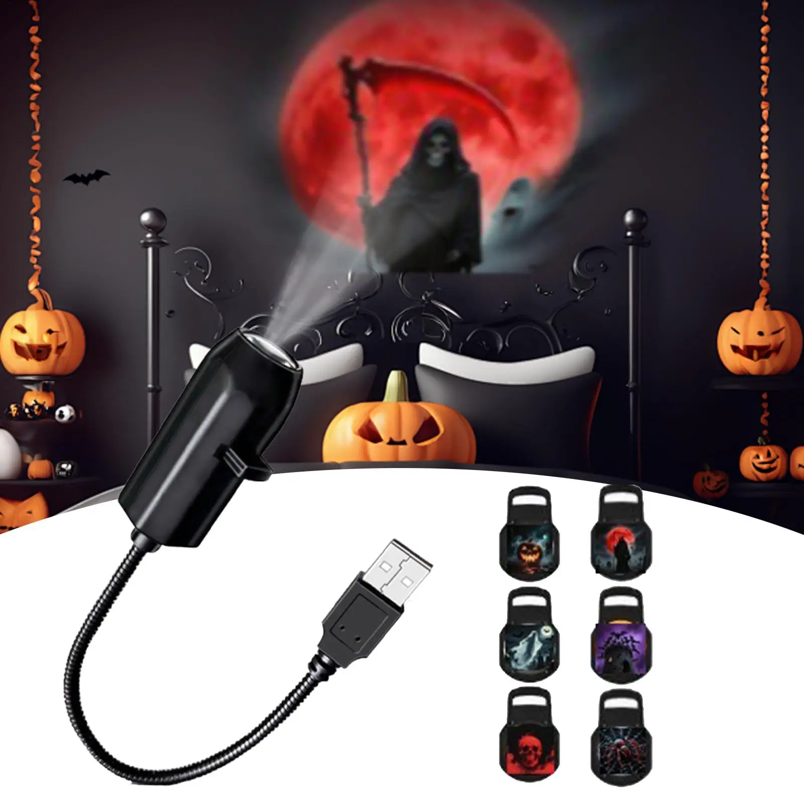360 Rotatable Skull LED Night Light with Interchangeable Palm Prints & Faces USB Powered Halloween Decor for Ceiling & Wall
360 Rotatable Skull LED Night Light with Interchangeable Palm Prints & Faces USB Powered Halloween Decor for Ceiling & Wall