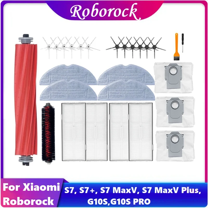 27PCS S7 Parts Accessories For Xiaomi Roborock S7, S7+, S7 Maxv, S7 Maxv Plus,G10S,G10S PRO Robot Vacuum Cleaner
27PCS S7 Parts Accessories For Xiaomi Roborock S7, S7+, S7 Maxv, S7 Maxv Plus,G10S,G10S PRO Robot Vacuum Cleaner