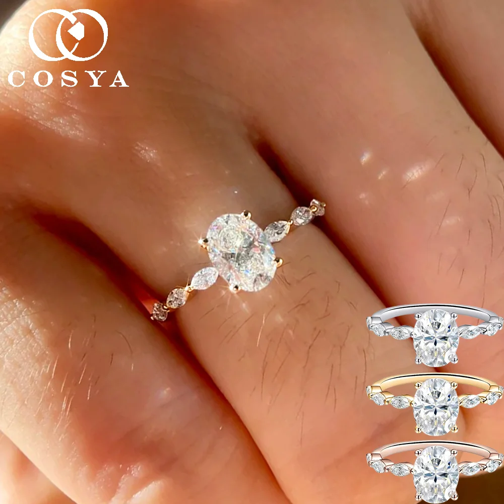 COSYA 1/2CT Oval Cut Moissanite Ring for Women S925 Silver Plated 18K Gold D Color VVS Lab Diamond Wedding Band Fine Jewely Gift
COSYA 1/2CT Oval Cut Moissanite Ring for Women S925 Silver Plated 18K Gold D Color VVS Lab Diamond Wedding Band Fine Jewely Gift