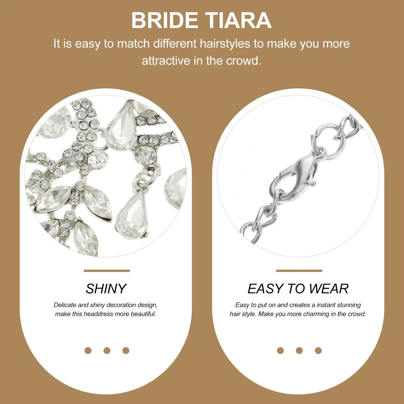 Bride Rhinestone Headband Tiara Wedding Headpiece Delicate Shiny Alloy Bridal Hair Crown for Bride Evening Party Dance Ceremony
Bride Rhinestone Headband Tiara Wedding Headpiece Delicate Shiny Alloy Bridal Hair Crown for Bride Evening Party Dance Ceremony