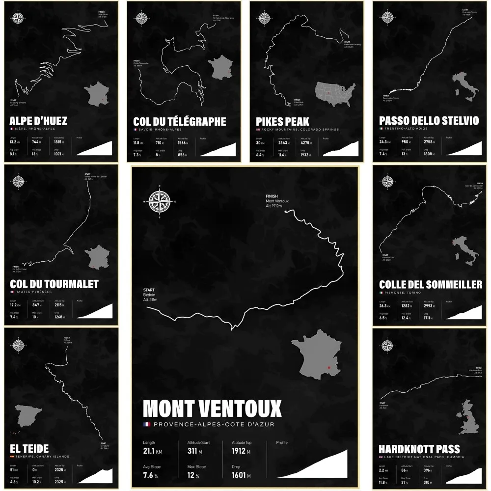 Cycling Climbs Dark Poster Self-adhesive Art Waterproof Paper Sticker Coffee House Bar Room Wall Decor
Cycling Climbs Dark Poster Self-adhesive Art Waterproof Paper Sticker Coffee House Bar Room Wall Decor