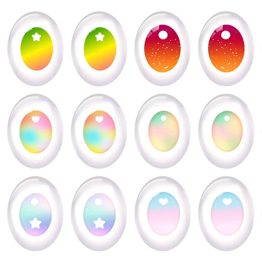 5pairs/lot Oval Cute Cartoon Doll Colorful Star Crystal Eye Pupils Photo Glass Cabochon Flatback Demo Cameo Diy Jewelry Making
5pairs/lot Oval Cute Cartoon Doll Colorful Star Crystal Eye Pupils Photo Glass Cabochon Flatback Demo Cameo Diy Jewelry Making