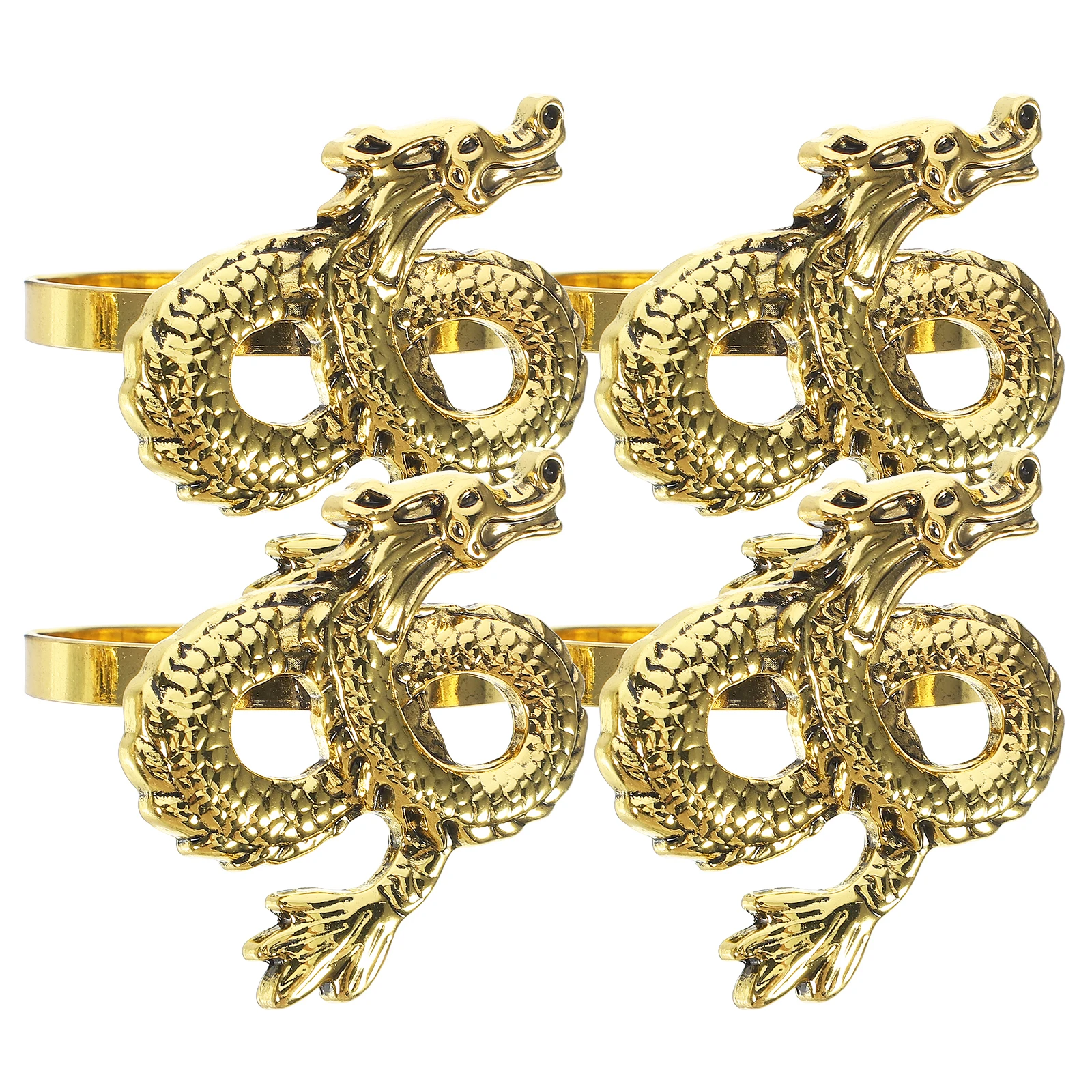 4 Pcs Dragon Napkin Rings Zinc Alloy Serviette Holders for Serviette Ring Decor Party Banquet Table Supplies
4 Pcs Dragon Napkin Rings Zinc Alloy Serviette Holders for Serviette Ring Decor Party Banquet Table Supplies