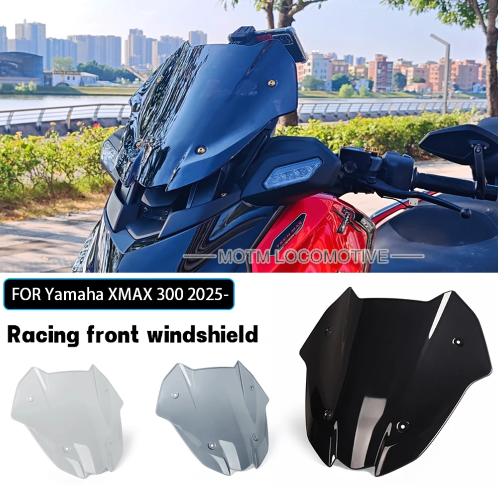 FOR Yamaha XMAX 300 Sport Windshield, Modified Racing Motorcycle Front Wind Deflector Screen 2025