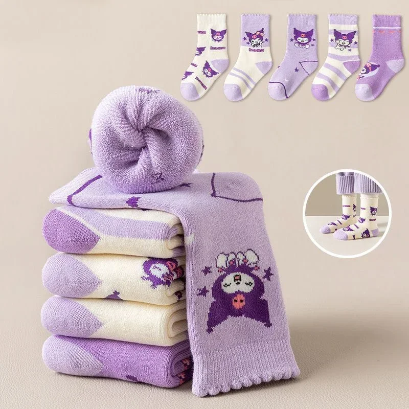 Kawaii Kuromi New Socks Thick Warm and Cold Resistant Autumn Winter Cute Comfortable Soft Girls&Child Mid Tube Sock Cute Present
Kawaii Kuromi New Socks Thick Warm and Cold Resistant Autumn Winter Cute Comfortable Soft Girls&Child Mid Tube Sock Cute Present