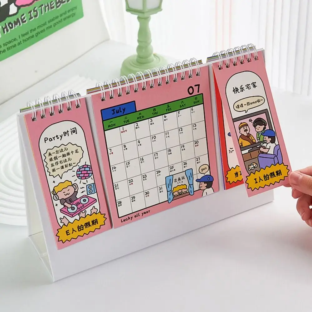 Cartoon Mini Desktop Calendar Standing Paper Desktop Decor Calendar Character Traits Countdown Calendar Check in Notebook
Cartoon Mini Desktop Calendar Standing Paper Desktop Decor Calendar Character Traits Countdown Calendar Check in Notebook
