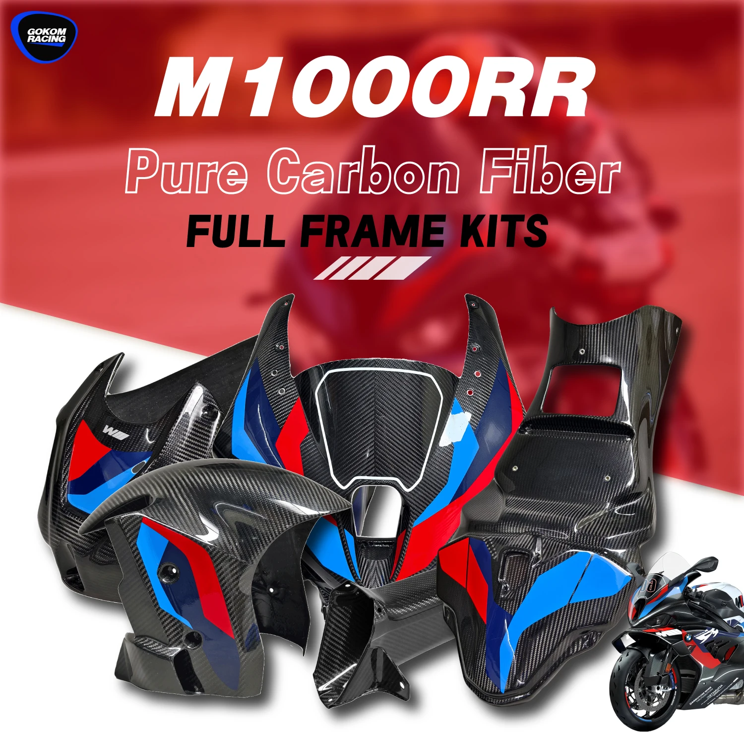 Для BMW M1000RR 2023 2024 Гоночный комплект кузова из углеродного волокна полный обтекатель брызговик комплект крышки колеса
Для BMW M1000RR 2023 2024 Гоночный комплект кузова из углеродного волокна полный обтекатель брызговик комплект крышки колеса