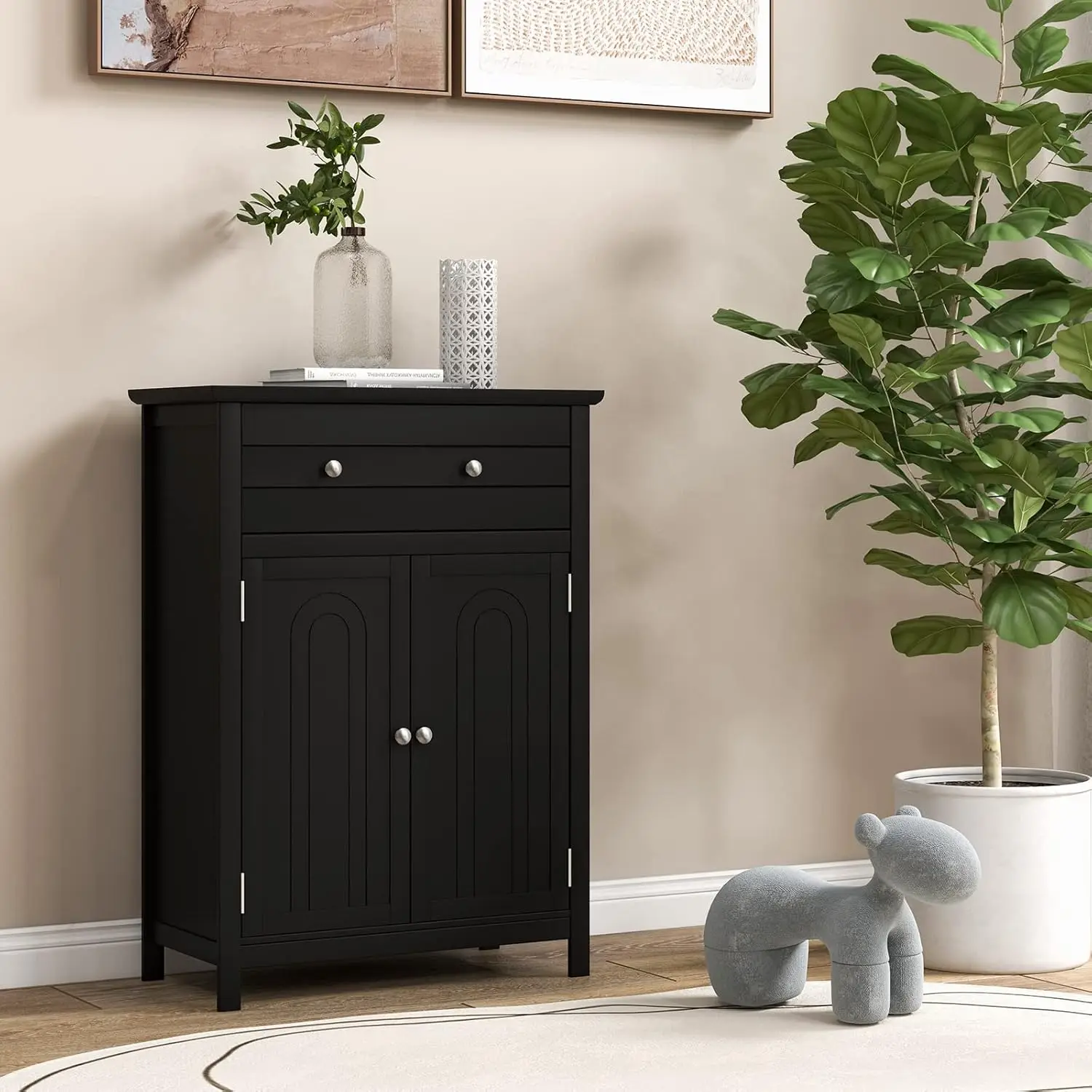 Black Bathroom Cabinet Drawer Adjustable Shelf Entryway Kitchen Storage Organizer Freestanding Cupboard, Customized
Black Bathroom Cabinet Drawer Adjustable Shelf Entryway Kitchen Storage Organizer Freestanding Cupboard, Customized