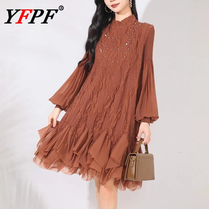 YFPF 202, осеннее новое плиссированное платье, женское винтажное платье с вышивкой и рукавами-фонариками, свободные платья трапециевидной формы, элегантная одежда
YFPF 202, осеннее новое плиссированное платье, женское винтажное платье с вышивкой и рукавами-фонариками, свободные платья трапециевидной формы, элегантная одежда
