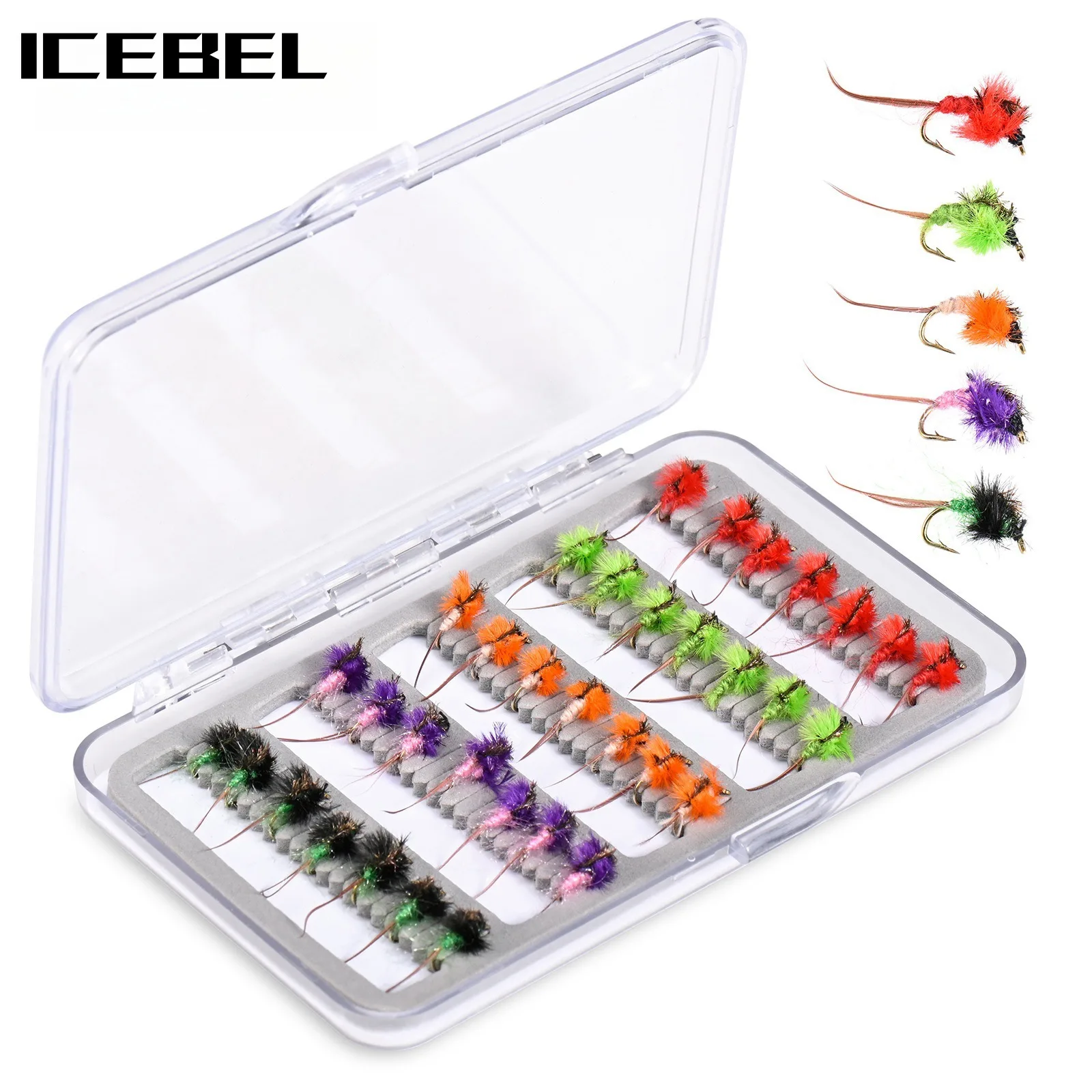 ICEBEL Fly Fishing Hooks, 5-Color Biomimetic Insect Lures (35pcs), Tying Baits for Trout, Crucian Carp, Bee & Fly Imitations
ICEBEL Fly Fishing Hooks, 5-Color Biomimetic Insect Lures (35pcs), Tying Baits for Trout, Crucian Carp, Bee & Fly Imitations