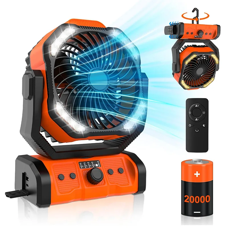 Rechargeable Outdoor Camping Fan 20000mah Desk Table Fan With Power Bank Lighting USB Portable Double Motor Outdoor Fan
Rechargeable Outdoor Camping Fan 20000mah Desk Table Fan With Power Bank Lighting USB Portable Double Motor Outdoor Fan