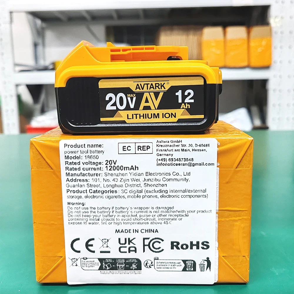 KC UL CE certificate for DEWALT 18V 12.0Ah Battery & Charger DCB200, DCB180, DCB115, DCB118 - Fast Charging Lithium Tool Battery
KC UL CE certificate for DEWALT 18V 12.0Ah Battery & Charger DCB200, DCB180, DCB115, DCB118 - Fast Charging Lithium Tool Battery