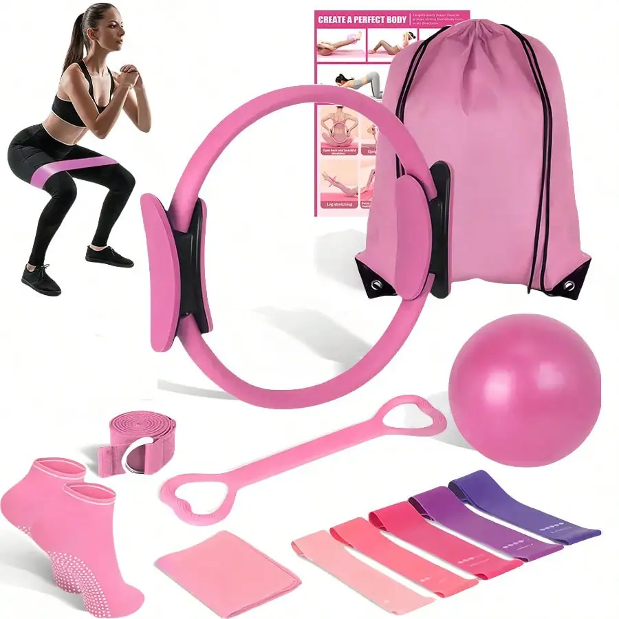 14 Pieces Yoga Set, Pilates Tension Rope Deep, Back Opener, Yoga Ball, Resistance Band.Yoga Socks, Fitness Socks, Yoga Tension Band
14 Pieces Yoga Set, Pilates Tension Rope Deep, Back Opener, Yoga Ball, Resistance Band.Yoga Socks, Fitness Socks, Yoga Tension Band