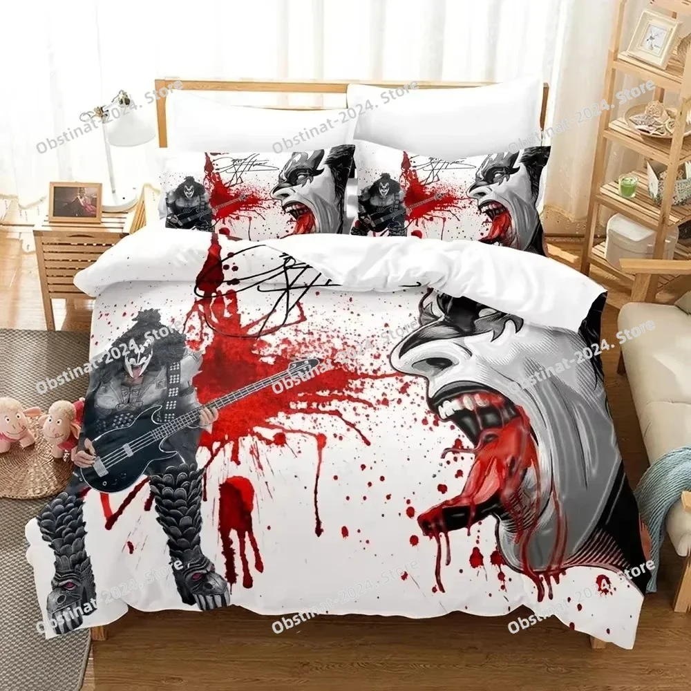 Kiss Rock Band Music 3D Duvet Cover Bedding Set Polyester Pillowcases Quilt Cover Fashion Home Decor Gift Twin King Queen
Kiss Rock Band Music 3D Duvet Cover Bedding Set Polyester Pillowcases Quilt Cover Fashion Home Decor Gift Twin King Queen