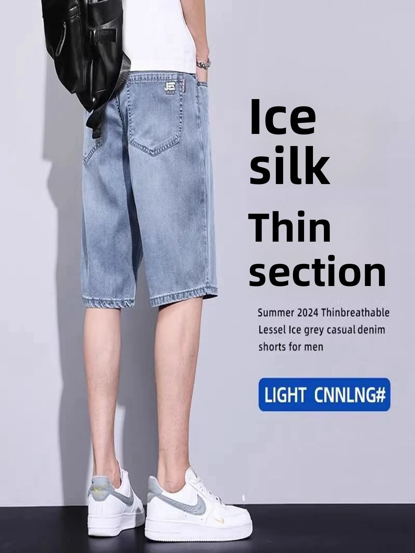 New Chinese Sle Summer Thin Elastic Denim orts Men Loose Straight Casual Faion Five-Point Pants Cotton Stretch Denim
New Chinese Sle Summer Thin Elastic Denim orts Men Loose Straight Casual Faion Five-Point Pants Cotton Stretch Denim