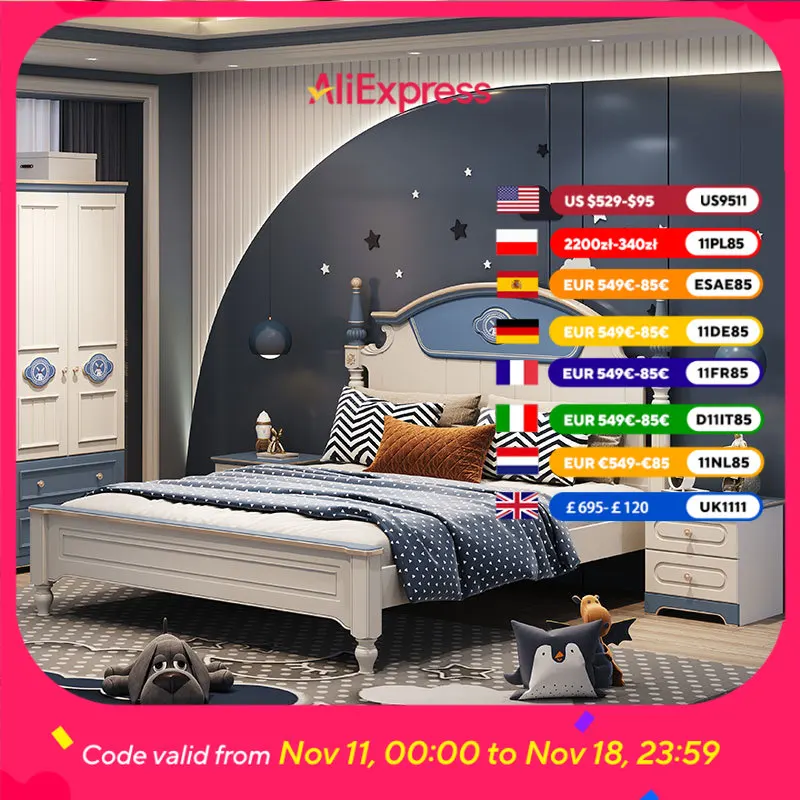 Wood Luxury Modern Children Bed Loft Princess Design Girls Boys Children Beds Frames Single Camas De Dormitorio Home Furniture
Wood Luxury Modern Children Bed Loft Princess Design Girls Boys Children Beds Frames Single Camas De Dormitorio Home Furniture